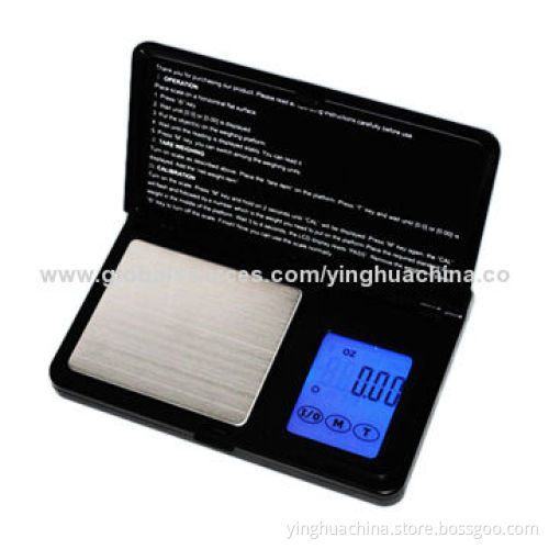 Digital Mini Electronic Pocket Scale for Calibration, Tare Jewelry/Gold/Diamond/Pill, Portable PSE05